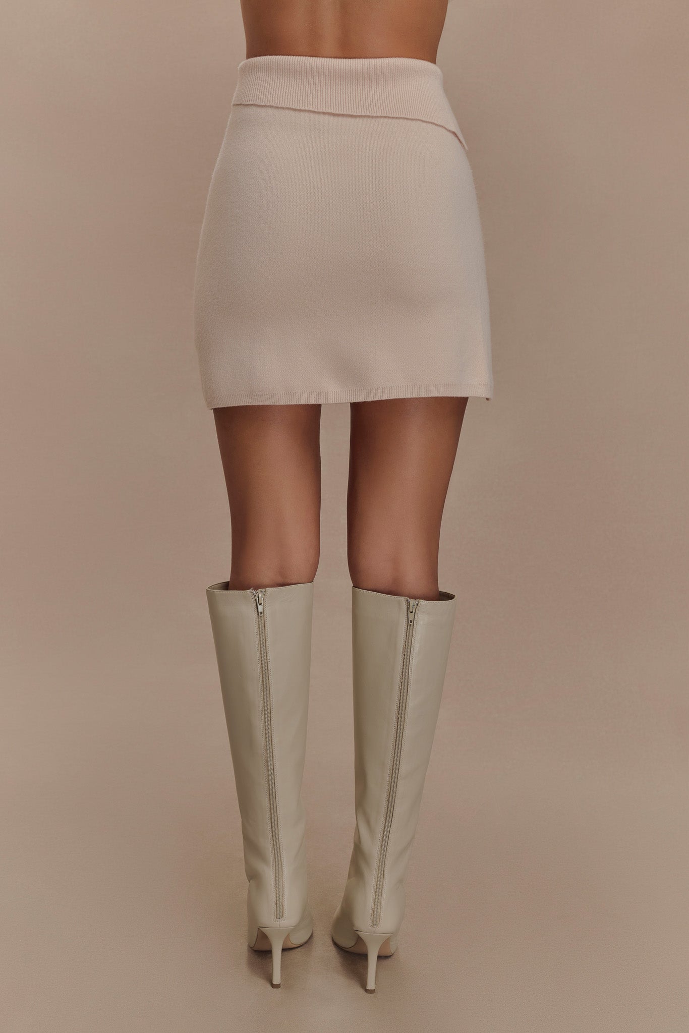 Annabelle Knit Mini Skirt - Cream