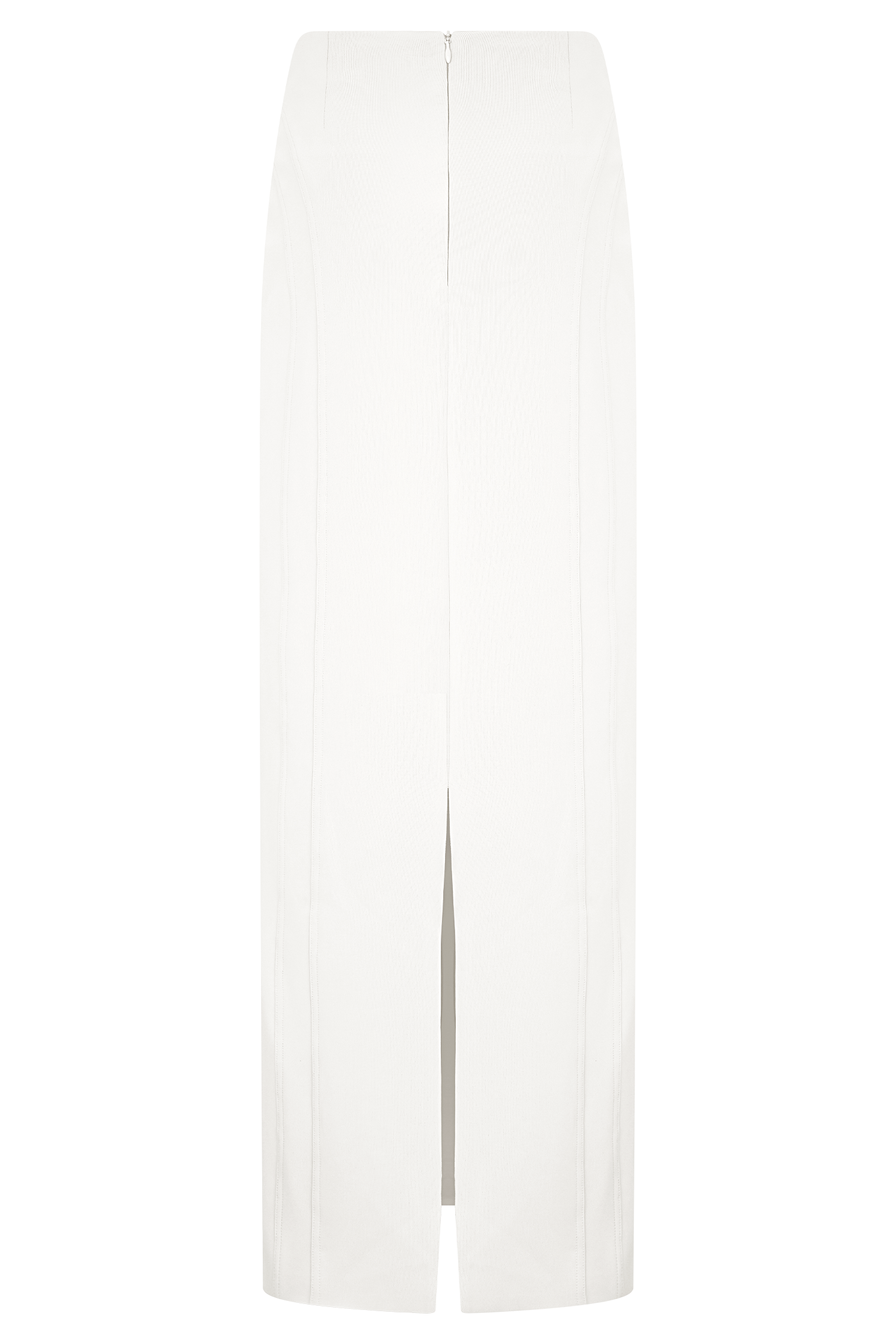 Alma High Waist Maxi Skirt - White
