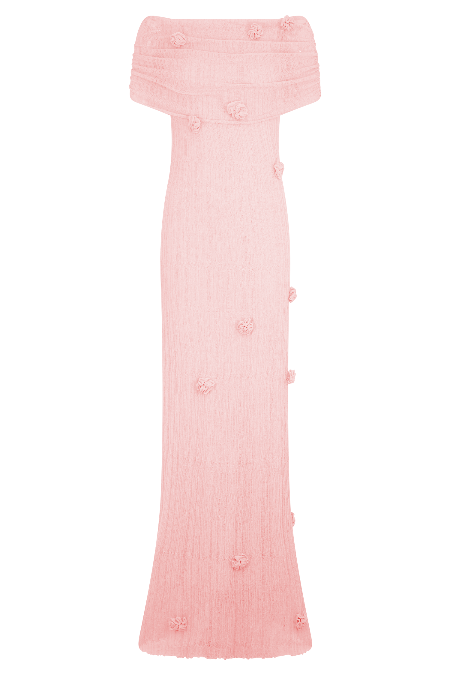 Brynn Orchid Knit Maxi Dress - Pastel Pink