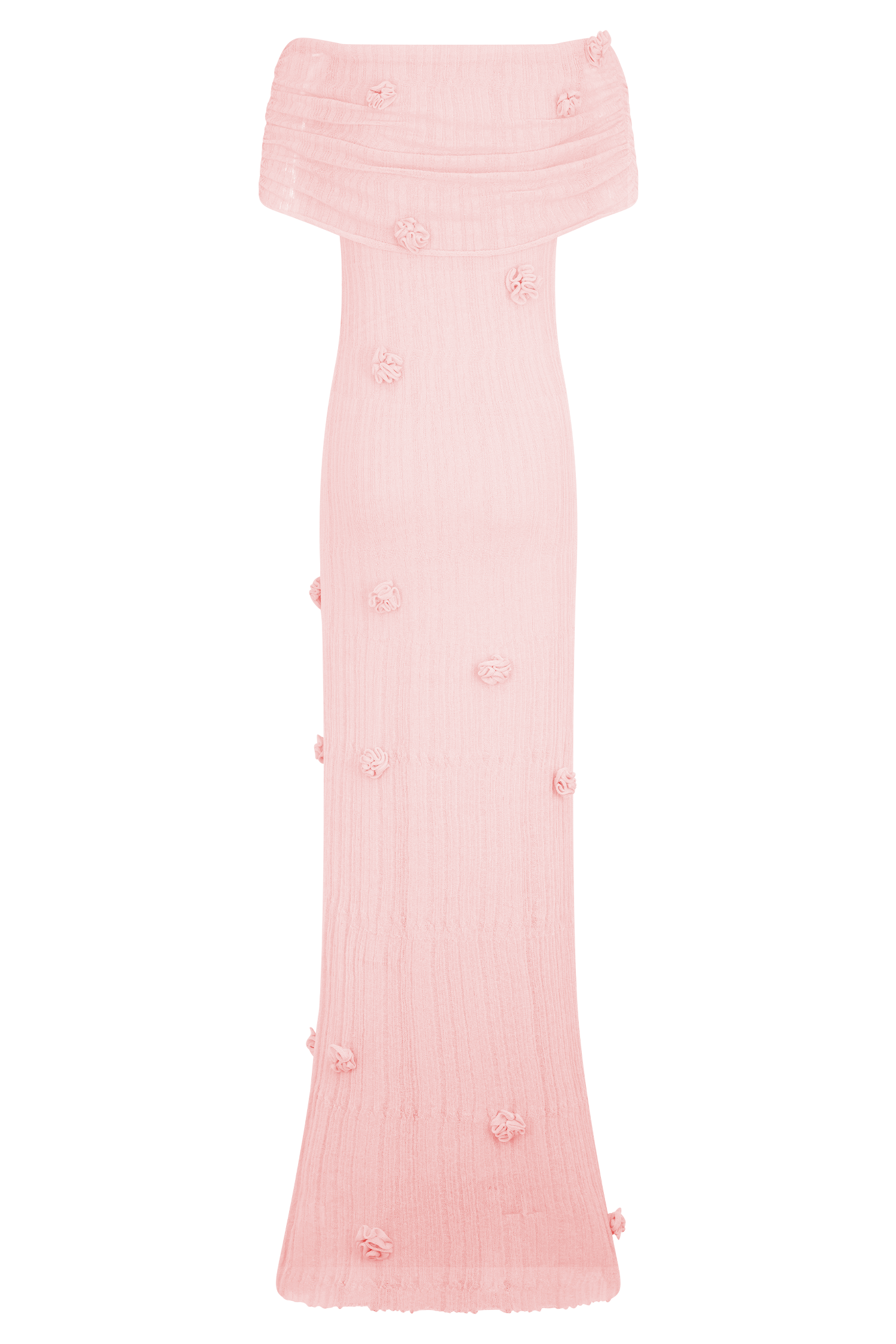 Brynn Orchid Knit Maxi Dress - Pastel Pink